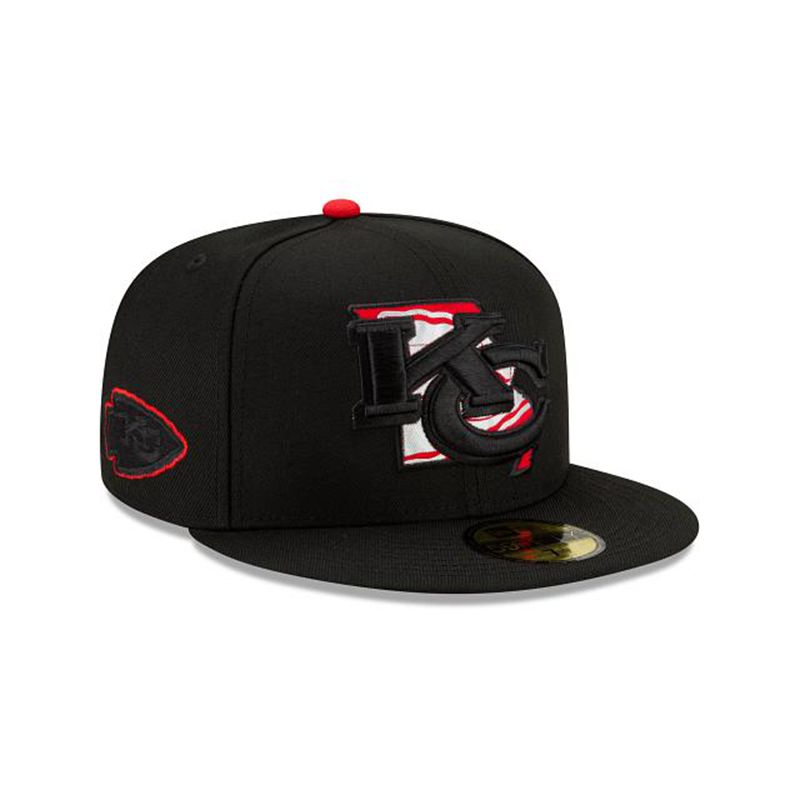 NFL Kansas City Chiefs State Logo Reflect 59Fifty Fitted (ZQM4273) - Black New Era Caps